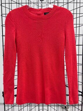 Banana Republic 100% Merino Wool Red Crewneck Sweater Size Small